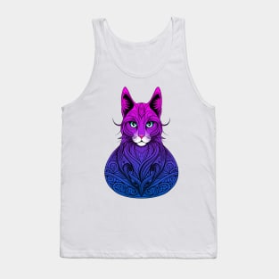 Cats Mandala Cyberpunk T-Shirt Tank Top